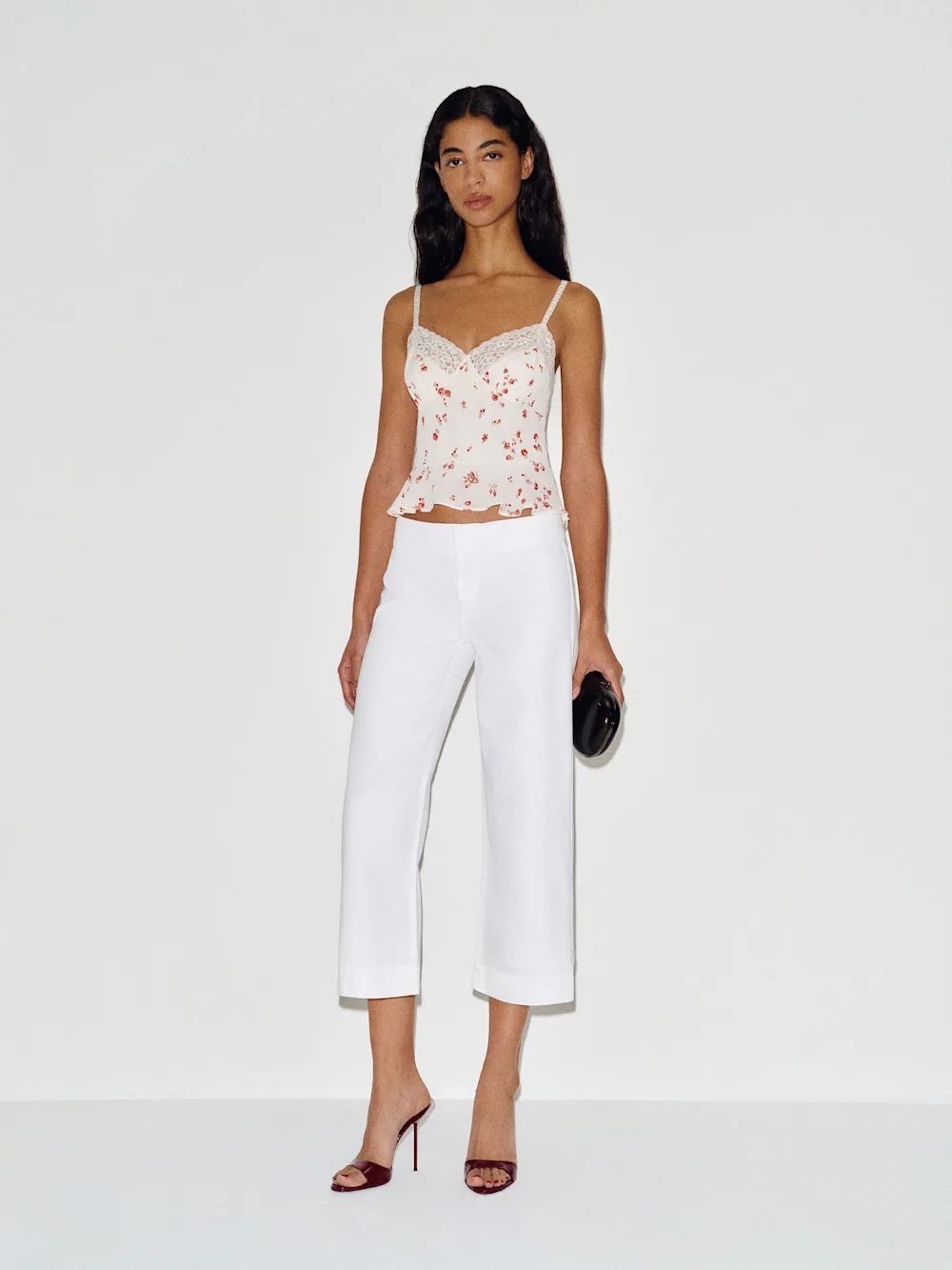 Reformation Kat Low Rise Straight Cropped Jeans Ivory - Size 27